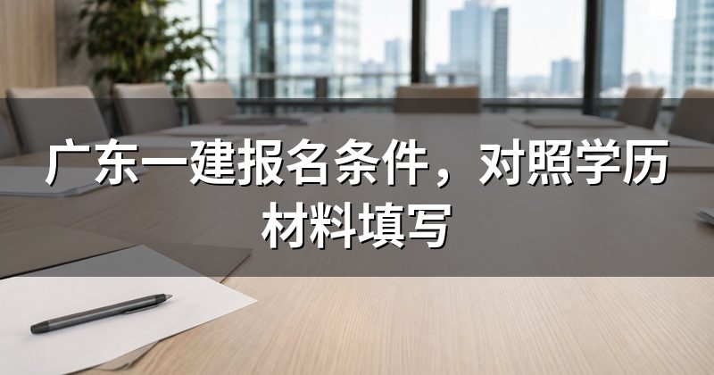广东一建报名条件,对照学历材料填写