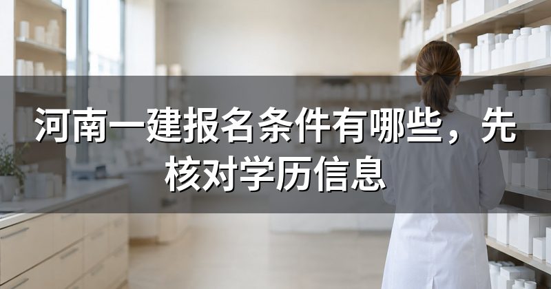 河南一建报名条件有哪些,先核对学历信息