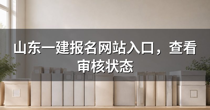 山东一建报名网站入口,查看审核状态