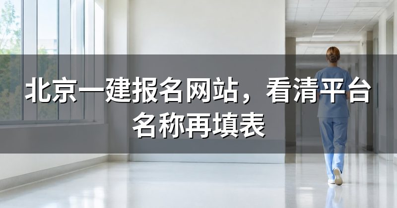 北京一建报名网站,看清平台名称再填表