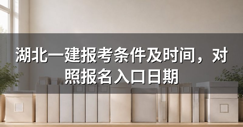 湖北一建报考条件及时间，对照报名入口日期