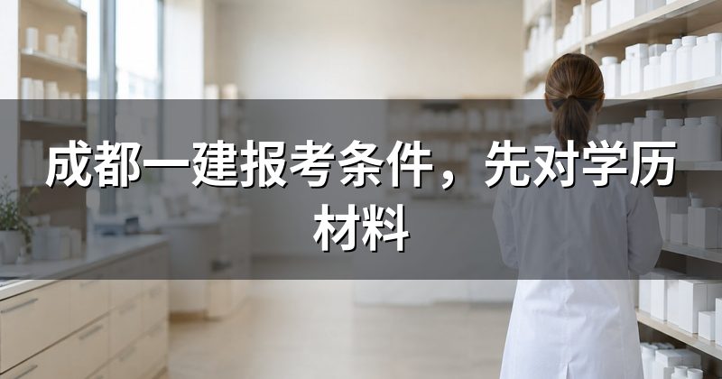 成都一建报考条件,先对学历材料