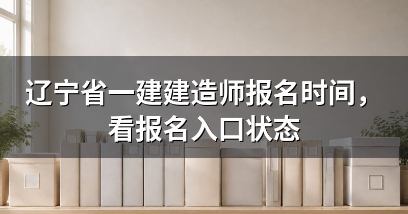 辽宁省一建建造师报名时间,看报名入口状态
