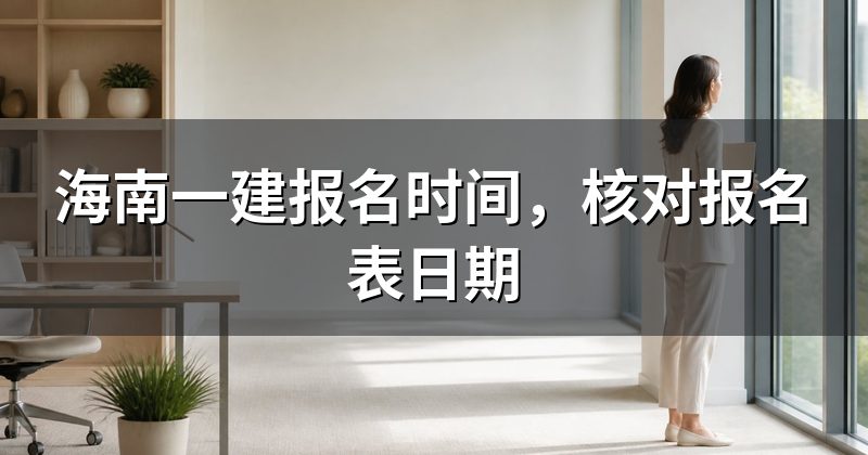 海南一建报名时间,核对报名表日期