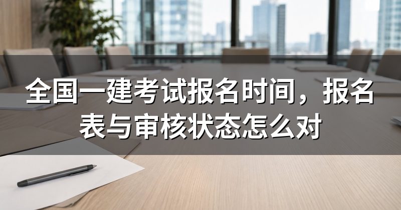 全国一建考试报名时间,报名表与审核状态怎么对