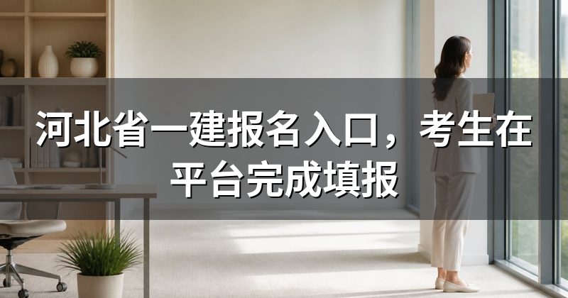 河北省一建报名入口,考生在平台完成填报