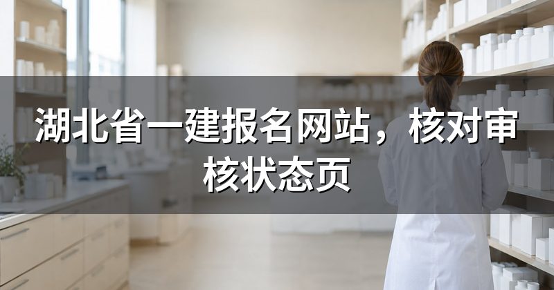 湖北省一建报名网站,核对审核状态页