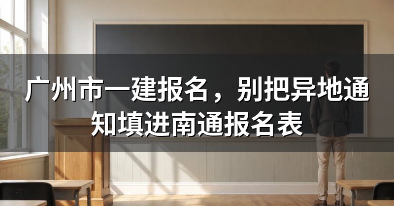 广州市一建报名，别把异地通知填进南通报名表