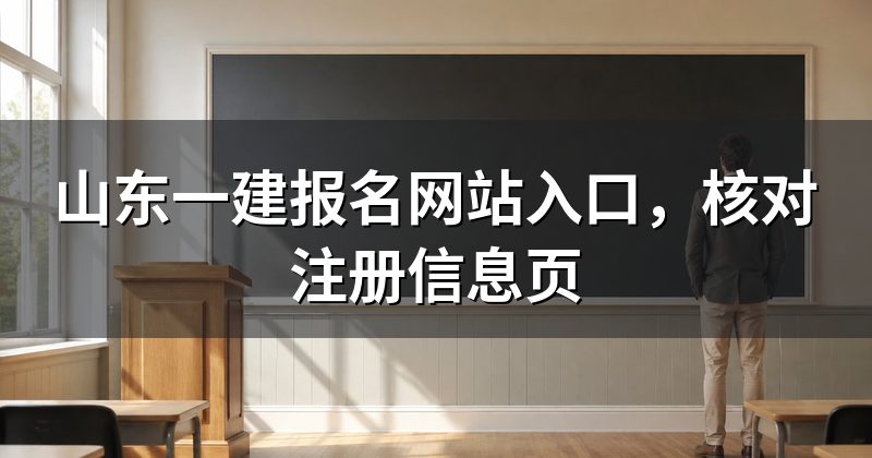 山东一建报名网站入口,核对注册信息页