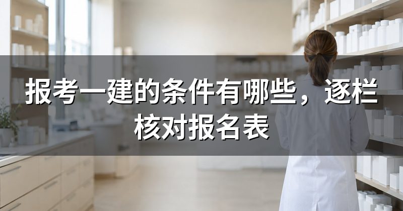 报考一建的条件有哪些,逐栏核对报名表