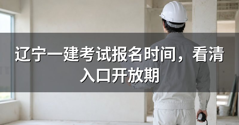 辽宁一建考试报名时间,看清入口开放期
