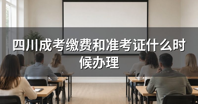 四川成考缴费和准考证什么时候办理