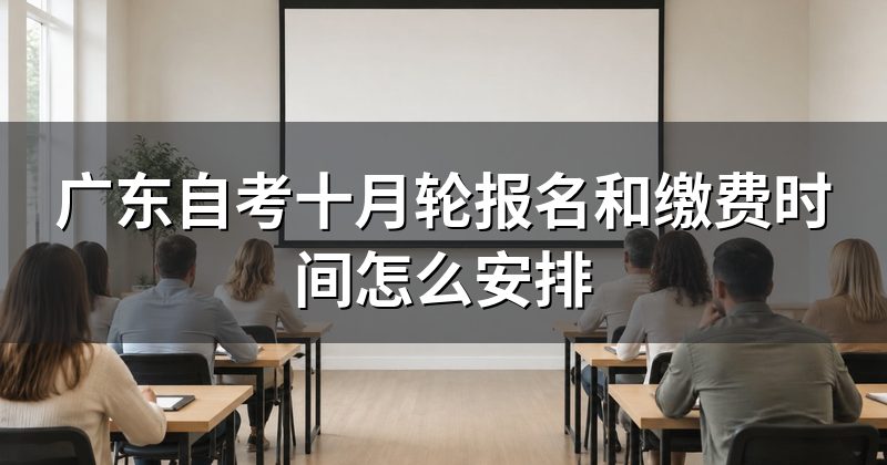 广东自考十月轮报名和缴费时间怎么安排