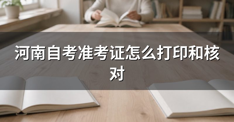 河南自考准考证怎么打印和核对