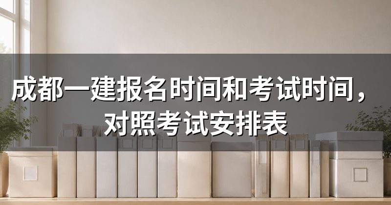 成都一建报名时间和考试时间,对照考试安排表