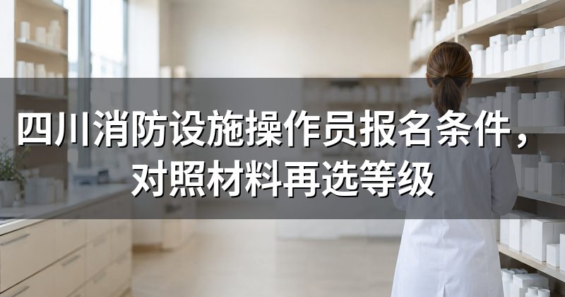 四川消防设施操作员报名条件,对照材料再选等级