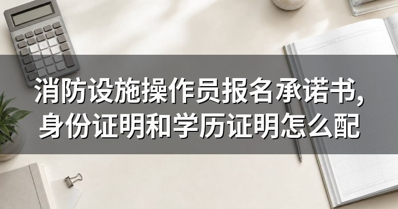 消防设施操作员报名承诺书,身份证明和学历证明怎么配