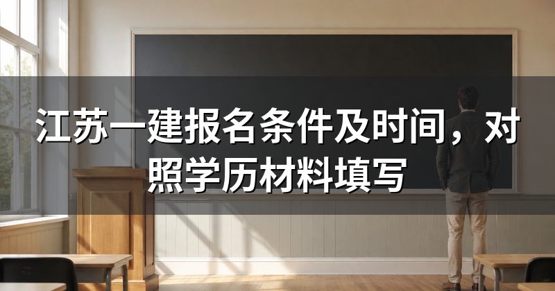 江苏一建报名条件及时间，对照学历材料填写