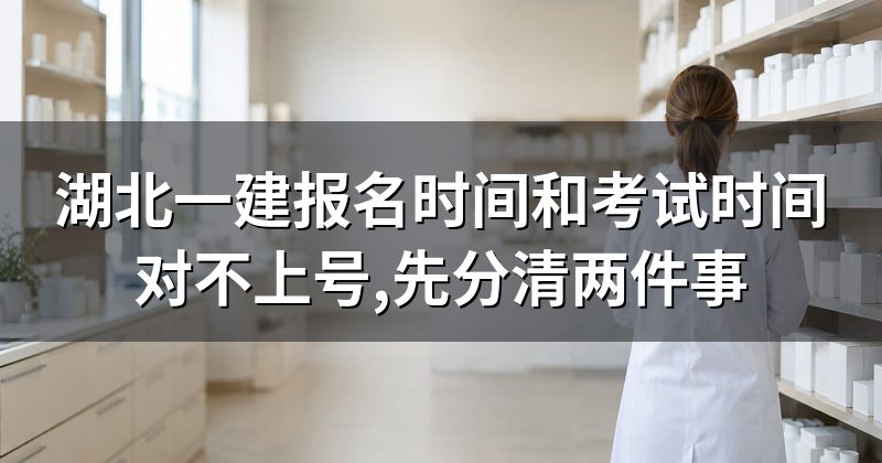 湖北一建报名时间和考试时间对不上号,先分清两件事