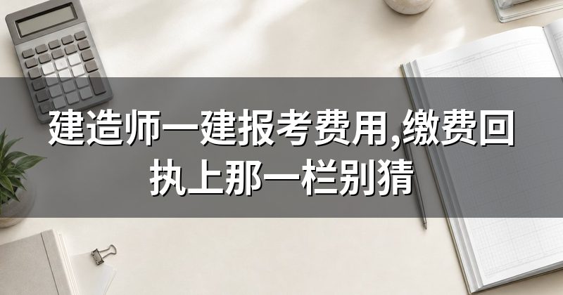 建造师一建报考费用,缴费回执上那一栏别猜