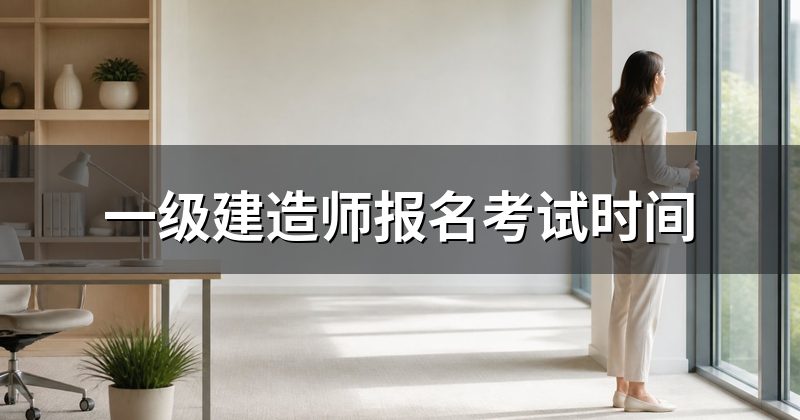 一级建造师报名考试时间