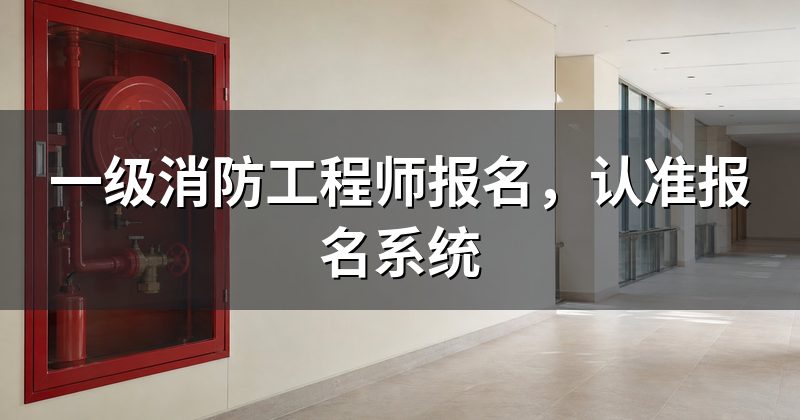 一级消防工程师报名,认准报名系统