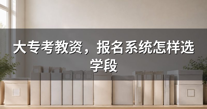 大专考教资,报名系统怎样选学段