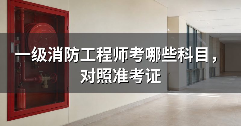 一级消防工程师考哪些科目,对照准考证
