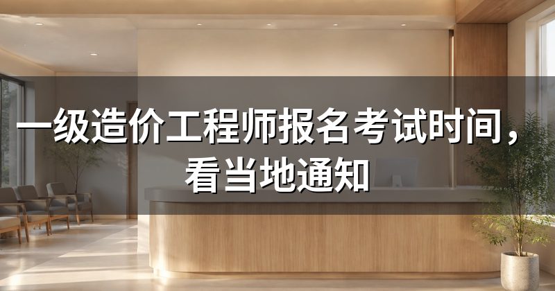 一级造价工程师报名考试时间，看当地通知