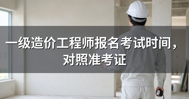 一级造价工程师报名考试时间，对照准考证