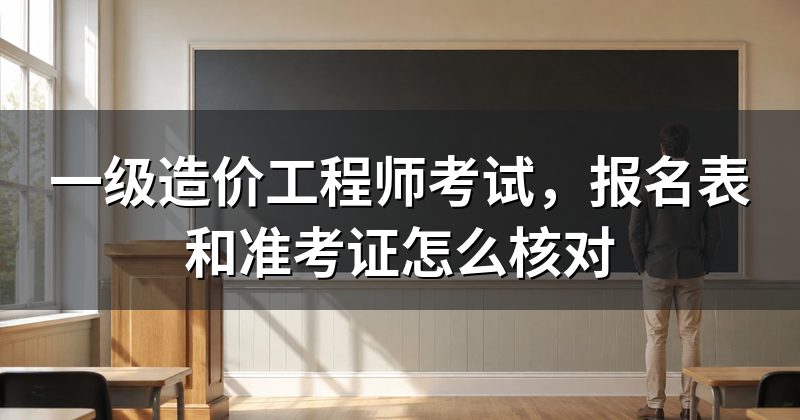 一级造价工程师考试，报名表和准考证怎么核对