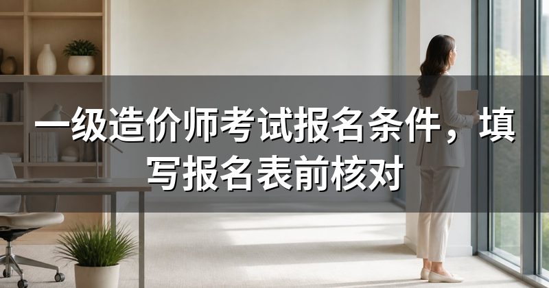 一级造价师考试报名条件，填写报名表前核对