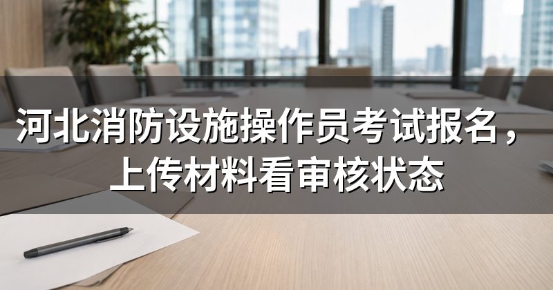 河北消防设施操作员考试报名,上传材料看审核状态