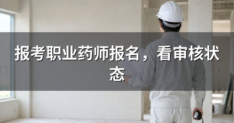 报考职业药师报名,看审核状态