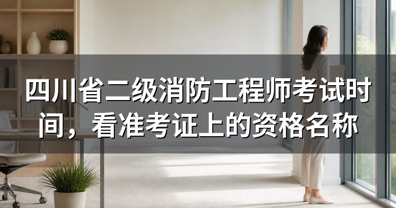 四川省二级消防工程师考试时间,看准考证上的资格名称