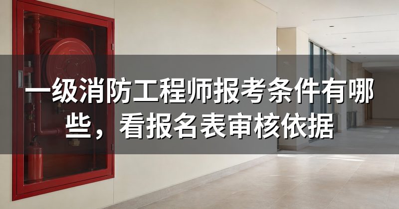 一级消防工程师报考条件有哪些,看报名表审核依据