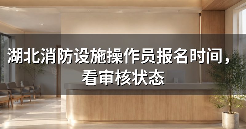 湖北消防设施操作员报名时间，看审核状态
