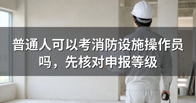 普通人可以考消防设施操作员吗,先核对申报等级
