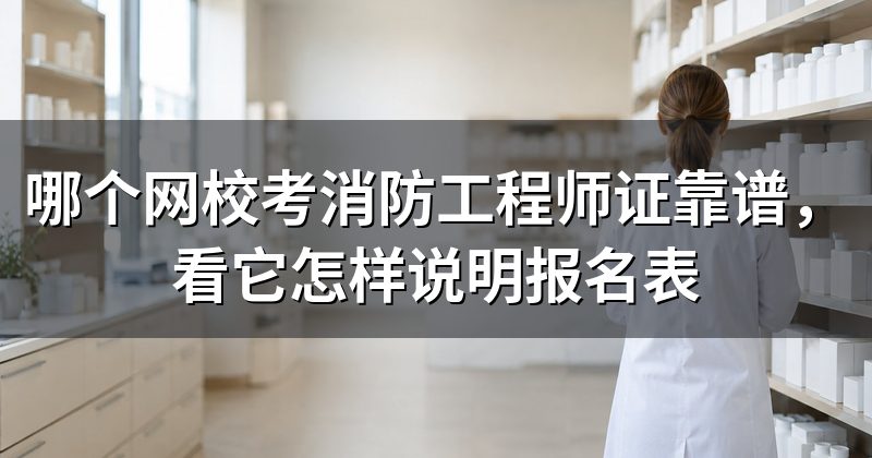 哪个网校考消防工程师证靠谱,看它怎样说明报名表