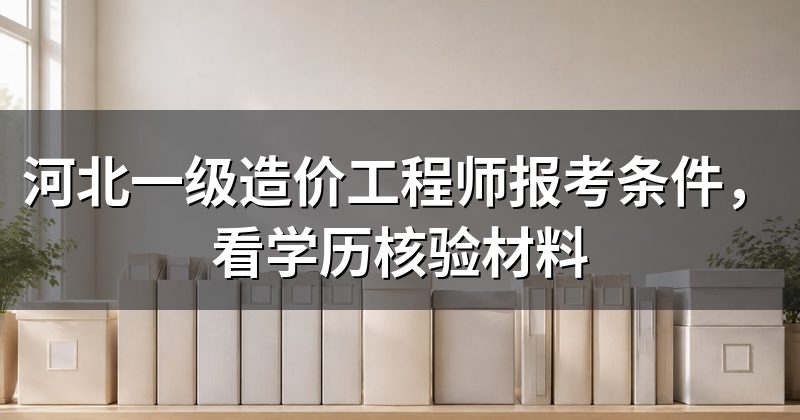 河北一级造价工程师报考条件，看学历核验材料