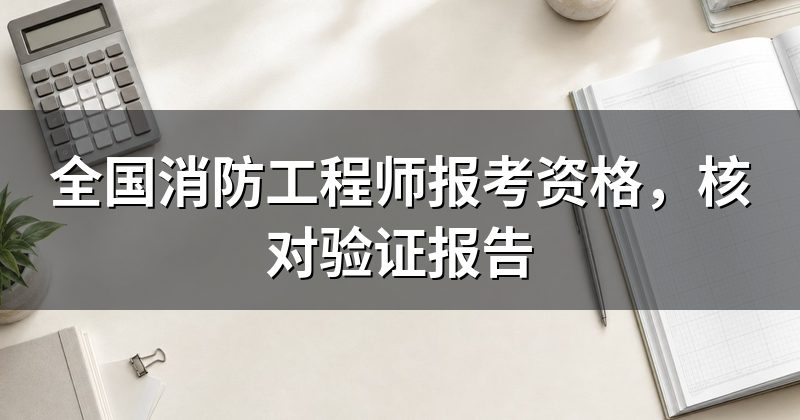 全国消防工程师报考资格,核对验证报告