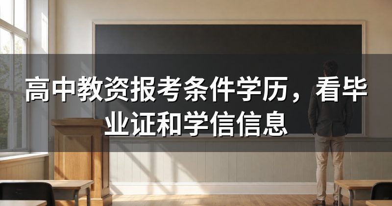 高中教资报考条件学历,看毕业证和学信信息