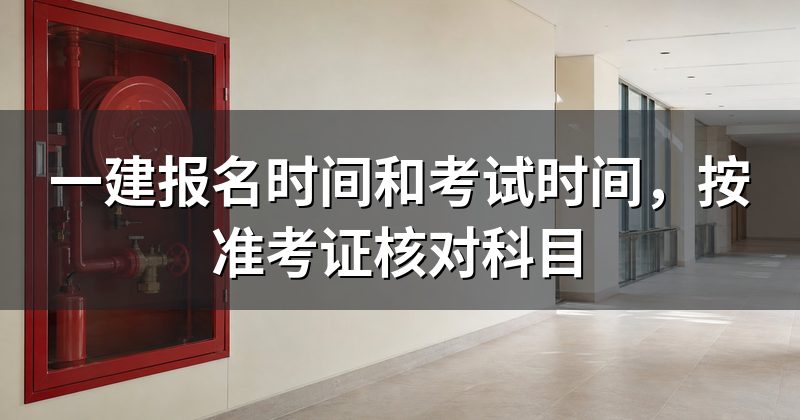 一建报名时间和考试时间,按准考证核对科目