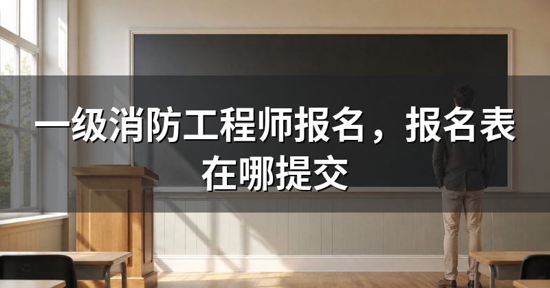 一级消防工程师报名,报名表在哪提交