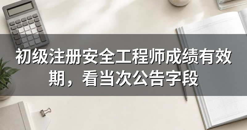 初级注册安全工程师成绩有效期，看当次公告字段