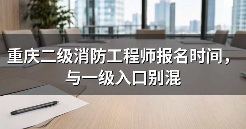 重庆二级消防工程师报名时间,与一级入口别混