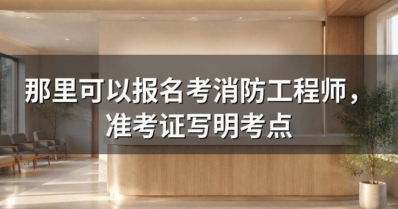 那里可以报名考消防工程师，准考证写明考点