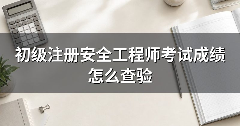 初级注册安全工程师考试成绩怎么查验