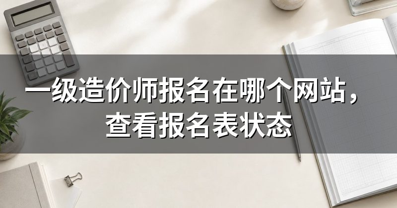 一级造价师报名在哪个网站,查看报名表状态