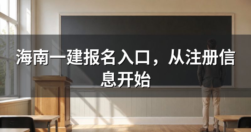 海南一建报名入口,从注册信息开始